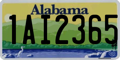 AL license plate 1AI2365