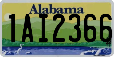 AL license plate 1AI2366