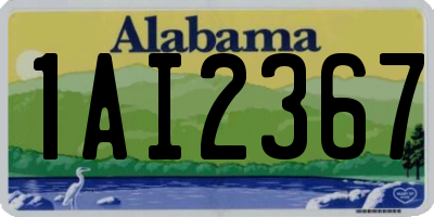 AL license plate 1AI2367