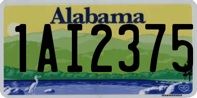 AL license plate 1AI2375