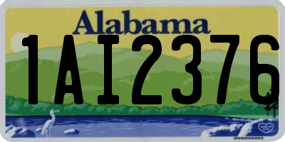 AL license plate 1AI2376