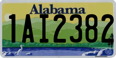 AL license plate 1AI2382