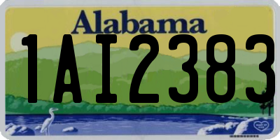 AL license plate 1AI2383