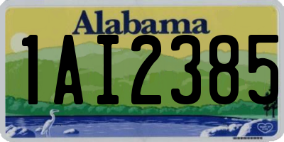 AL license plate 1AI2385