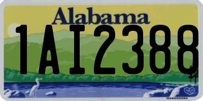 AL license plate 1AI2388