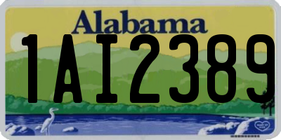 AL license plate 1AI2389