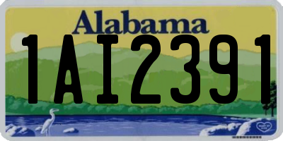 AL license plate 1AI2391