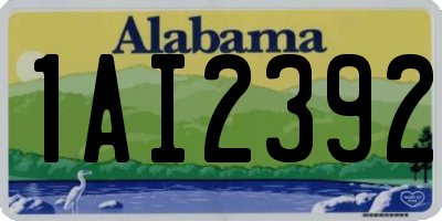 AL license plate 1AI2392