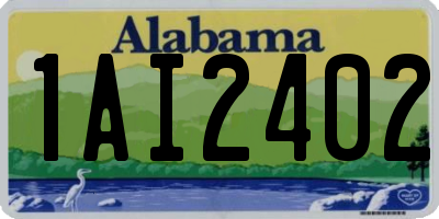 AL license plate 1AI2402