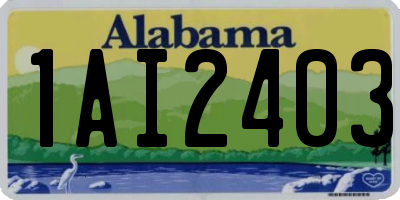 AL license plate 1AI2403