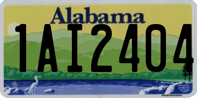 AL license plate 1AI2404