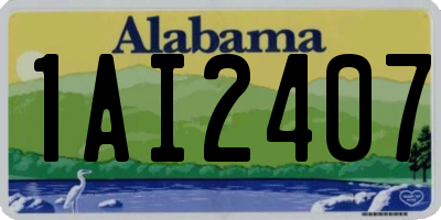 AL license plate 1AI2407