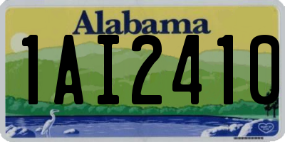 AL license plate 1AI2410