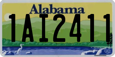 AL license plate 1AI2411