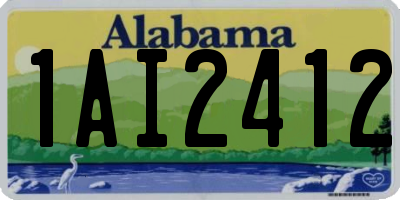 AL license plate 1AI2412
