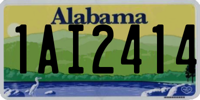 AL license plate 1AI2414