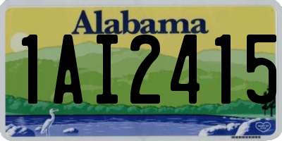 AL license plate 1AI2415