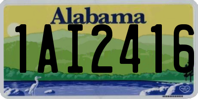 AL license plate 1AI2416