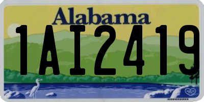 AL license plate 1AI2419