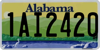 AL license plate 1AI2420