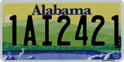 AL license plate 1AI2421