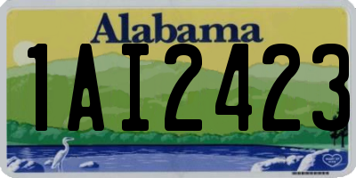 AL license plate 1AI2423