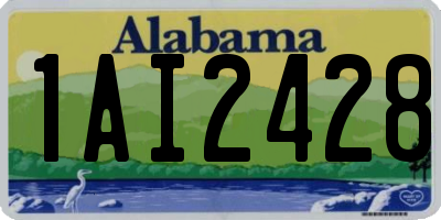 AL license plate 1AI2428