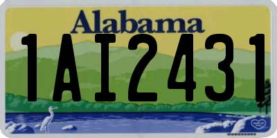 AL license plate 1AI2431