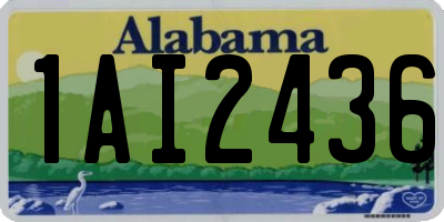 AL license plate 1AI2436