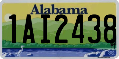 AL license plate 1AI2438