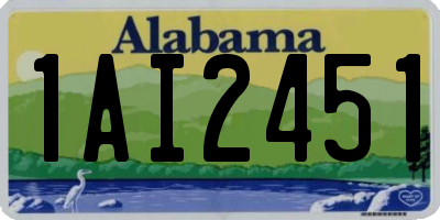 AL license plate 1AI2451