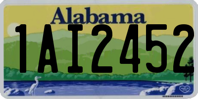 AL license plate 1AI2452