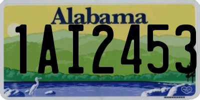 AL license plate 1AI2453