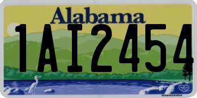 AL license plate 1AI2454