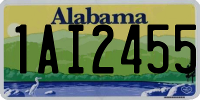 AL license plate 1AI2455