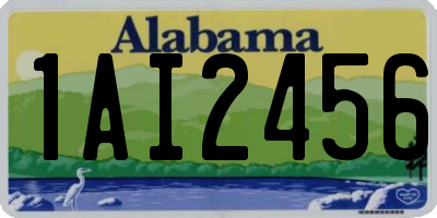 AL license plate 1AI2456