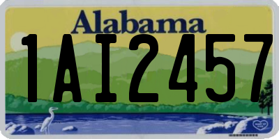 AL license plate 1AI2457