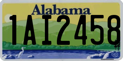 AL license plate 1AI2458