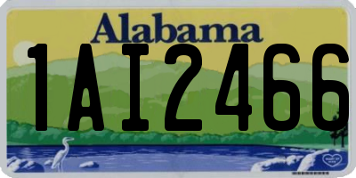 AL license plate 1AI2466