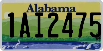 AL license plate 1AI2475