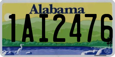 AL license plate 1AI2476
