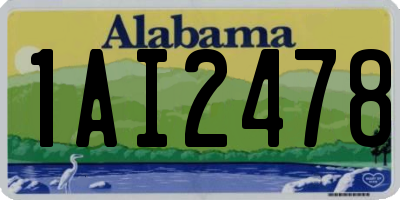 AL license plate 1AI2478