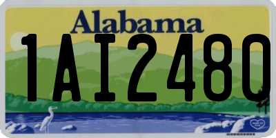 AL license plate 1AI2480