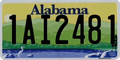 AL license plate 1AI2481