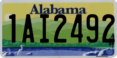 AL license plate 1AI2492