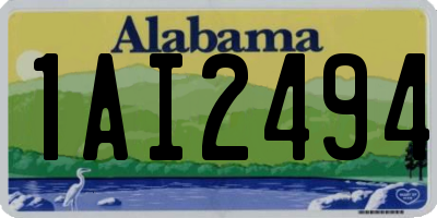 AL license plate 1AI2494