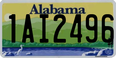AL license plate 1AI2496