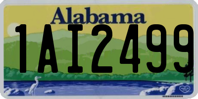 AL license plate 1AI2499