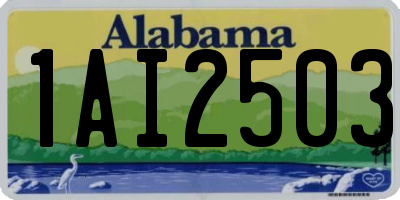 AL license plate 1AI2503