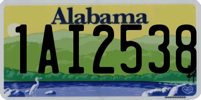 AL license plate 1AI2538